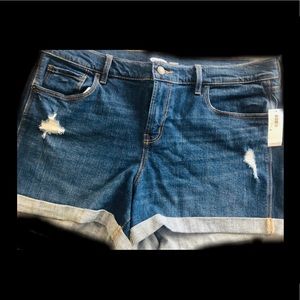 NWT OLD NAVY distressed jean shorts sz 14 🩳